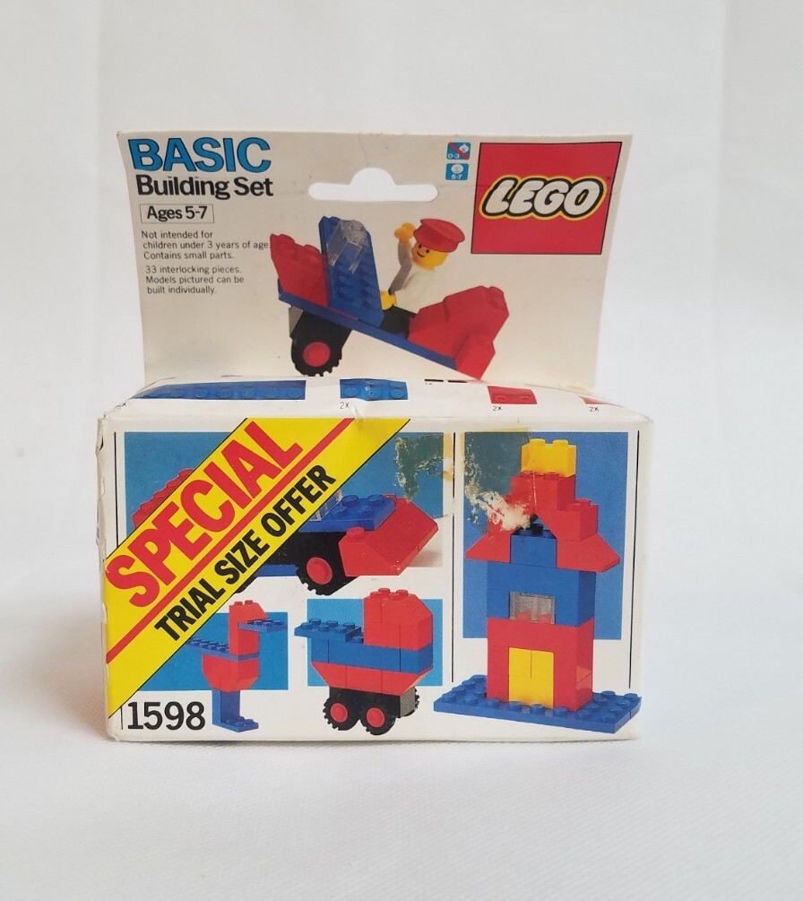 Vintage Lego Universal Set 1598 Basic Building Set Box 1987