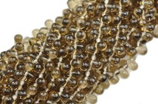 100 Smoky Topaz Czech Glass Tear Drop Teardrops Beads 6MM LIMITED