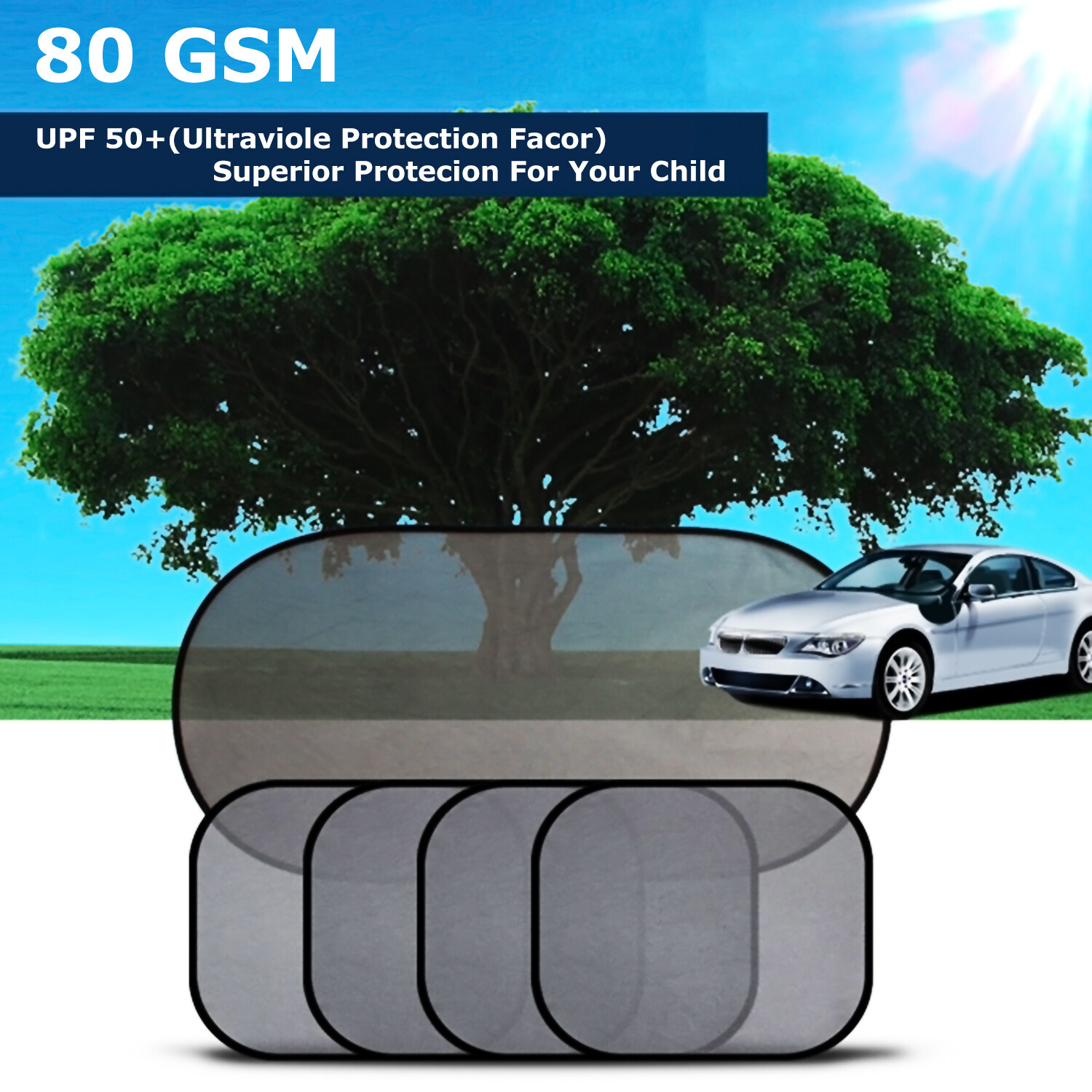 5PCS Auto Sun Shade Side Rear Window Visor Sun Protector for Child Baby Pets