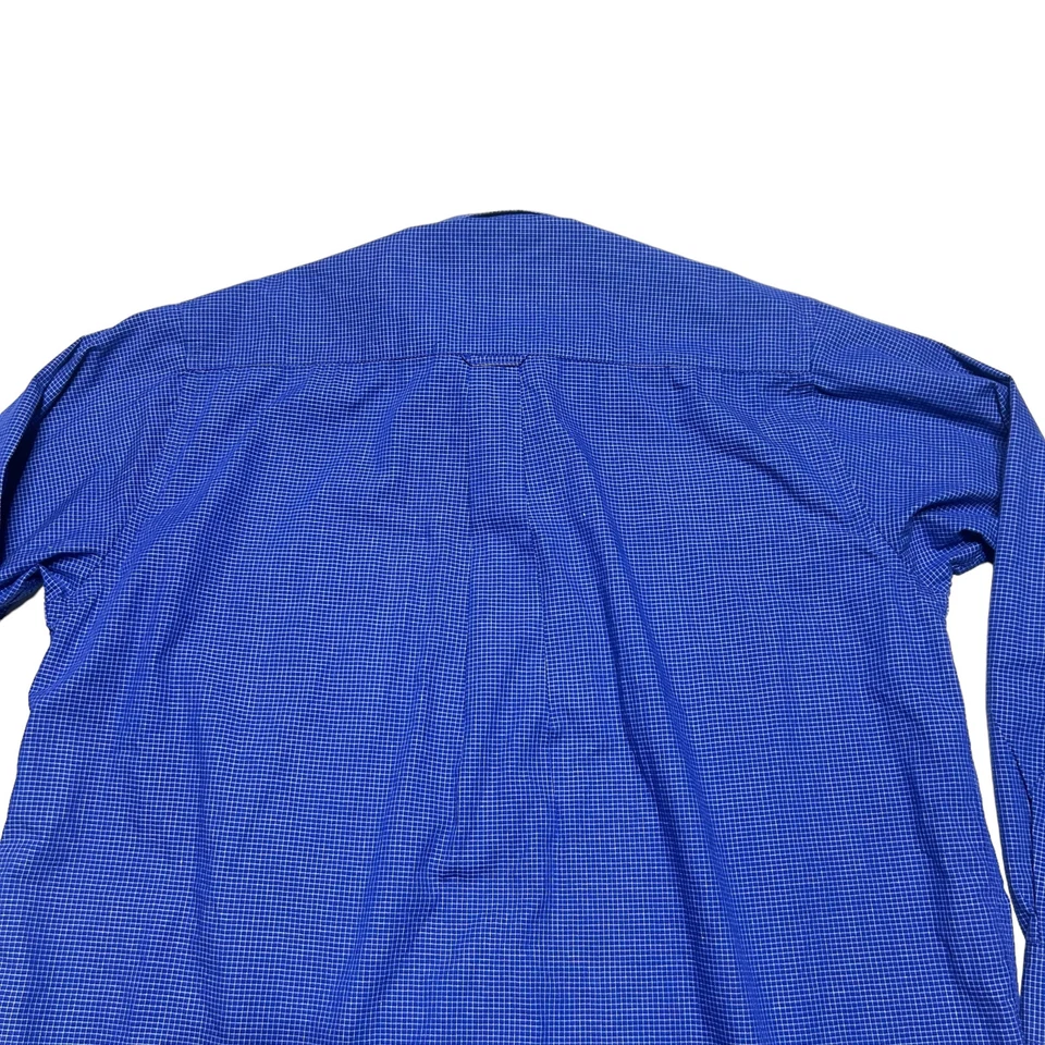 Camisa Antigua Kansas Jayhawks Para Hombre Grande Azul Geométrica A Cuadros Abotonada Foto 4 de 4