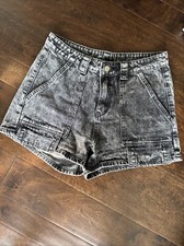 Shein Black Denim Shorts Size M 85 Cotton 15 Polyester
