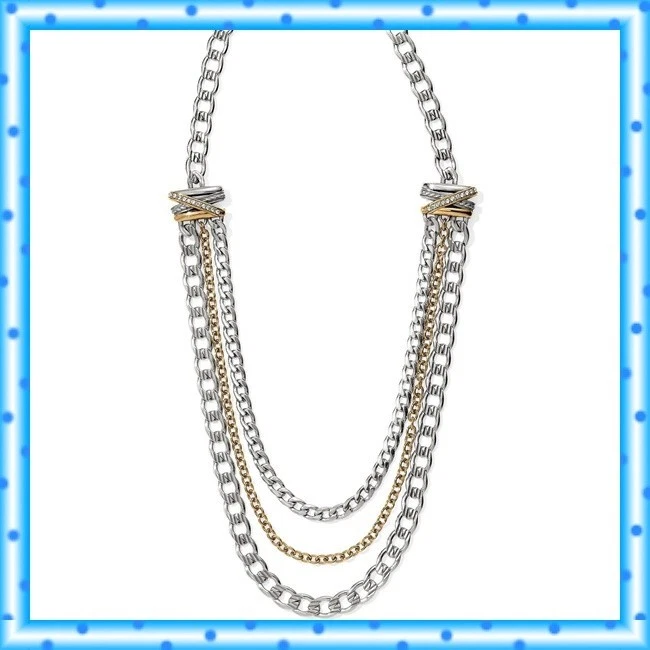 Brighton Anillos de Neptuno Collar Cadena Múltiples Filas Nuevo Sin Etiquetas $118