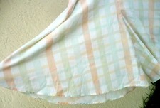 VTG XL L PASTEL CULOTTES GAUCHO WIDE LEG COTON PINK PEACH IVORY SKIRT PANTS LADY