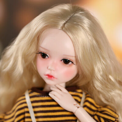GIFT 1/6 BJD Doll Lovely Girls Resin Body Toy + Face Make Up Eyes Wig FULL SET