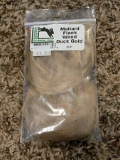 HARELINE DUBBIN MALLARD FLANK WOOD GOLD DUCK FEATHERS FLY TYING FISHING