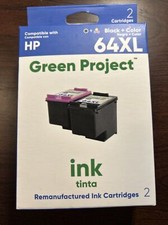 HP 64XL Combo Black Color 2 cartridges New Sealed