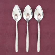 Oneida Community Via Roma set of 3 serving spoons stainless flatware