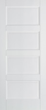 LPD Internal White Primed Contemporary 4P available In Standard, FD30 Or Glazed