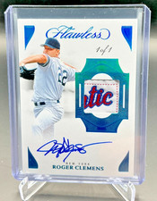 2025 Panini Flawless ROGER CLEMENS Laundry Tag Platinum Patch AUTO 1/1