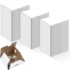 50 Pcs CD Shipping Boxes, 5 5/8" X 5" X 7/16" CD Mailer Box, Cardboard Small