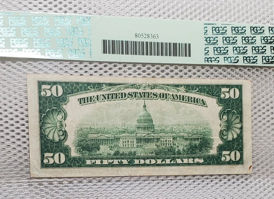 1929 $50 National Currency Brown Seal Banknote FRB of Cleveland, OH PCGS VF 35 - Image 2 of 4
