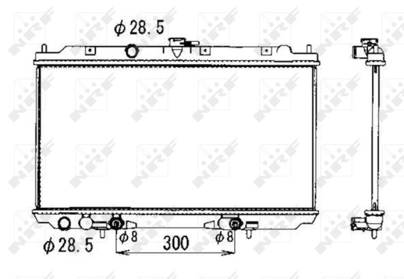 Radiateur de refroidissement moteur NRF 53390 pour OE 21460AV700