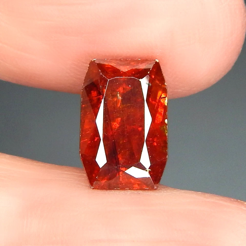 5.6ct Red Sphalerite Natural Earth Mined Unheated Faceted Cushion Spain - Image 2 of 4