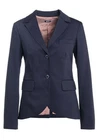 °Timeless chic!° JIL SANDER navy BLAZER with contrast lining size 36 wool blend
