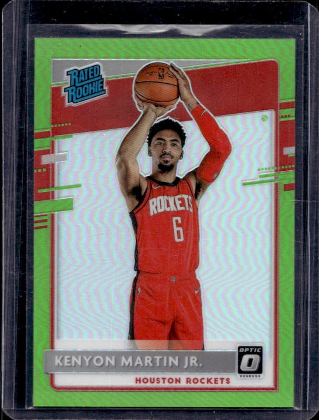 2020-21 Donruss Optic Kenyon Martin Jr. Lime Green RC #135/149 Rockets