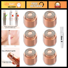 6 Pack Replacement Heads for Flawless Facial Hair Remover - Double Precision Bla