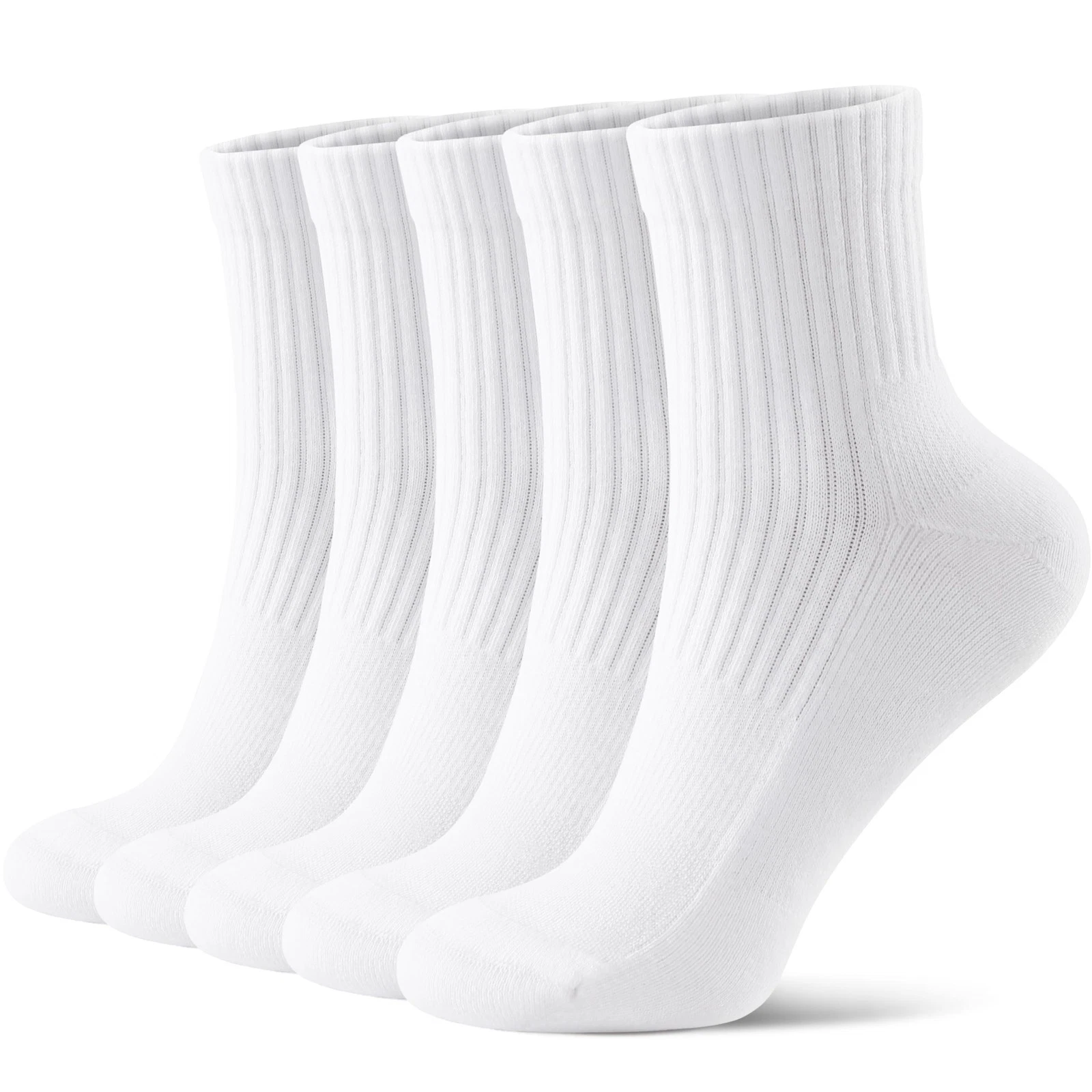 Mini Crew Active Ankle Socks – Cushioned Running Thick Athletic Socks with Su...