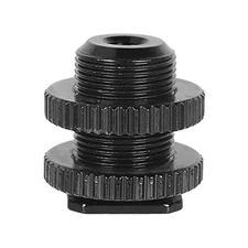 CAMVATE 5/8"-27 Male Threaded Cold Shoe Adapter to Hot Shoe for Microphone Mic