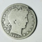 1900 Barber Half Dollar Circulated AG