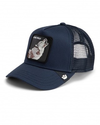  Goorin Bros Mütze Mütze Mütze Blau LONE WOLF TRUCKER Unisex Lifestyle 