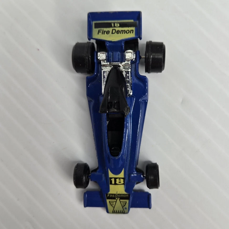 Vintage Fire Demon #18 Die Cast Speed Wheels brand Race Car Made in Hong Kong - Image 3 of 4