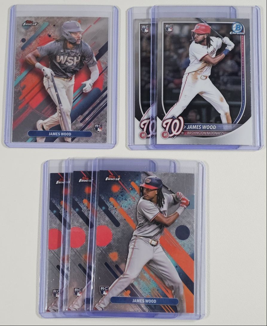[6] JAMES WOOD 2025 TOPPS FINEST COMMON ROOKIE NATIONALS RC Q0223