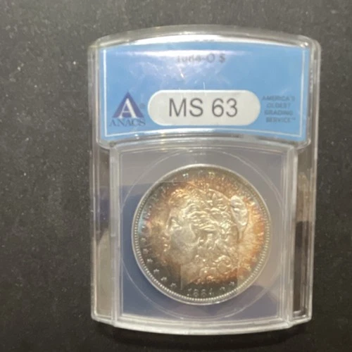 1884 Morgan Silver Dollar San Francisco ANACS MS 63 Certified #15329323