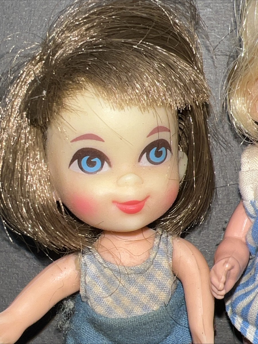 Vintage Lot Of 3 1960's Mattel Liddle Kiddles Beddy Bye(Sears)Babe