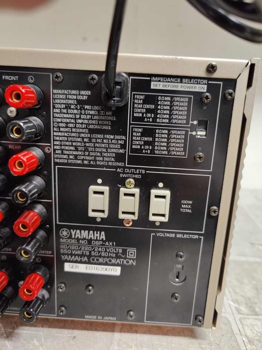 アンプ YAMAHA DSP-AX1 ヤマハ YAMAHA DSP－AX1・名作映画・洋楽名盤ガイド