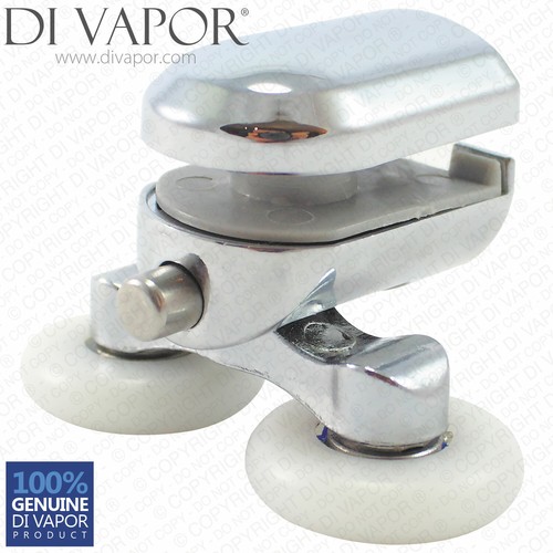Di Vapor (R) Double Bottom Glass Curved Shower Door Roller | 6mm to 8mm Glass | - Picture 4 of 9