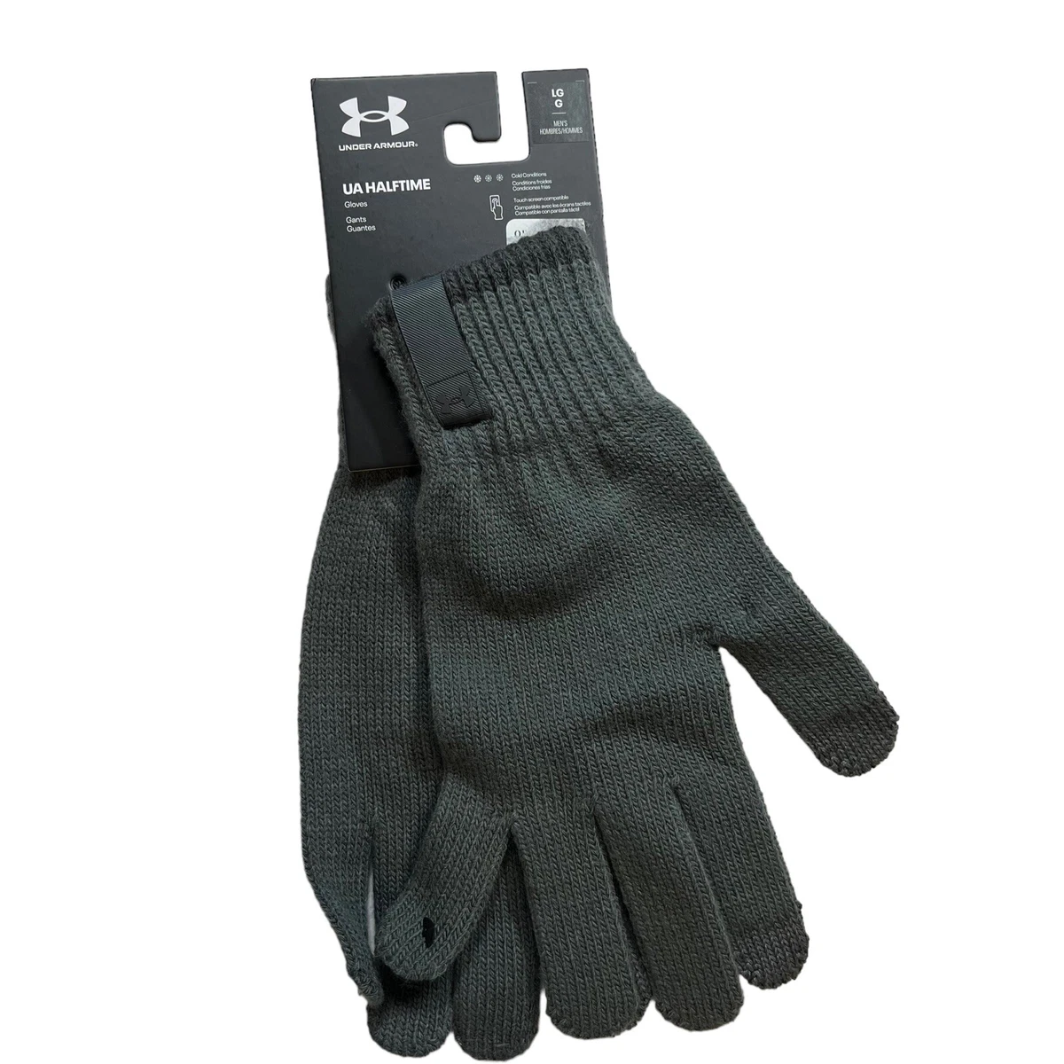 Under Armour Mens Halftime Tech Gloves Grey Size Large New eBay