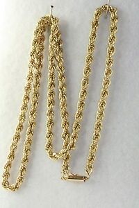 BNWOT 14K GOLD 4MM ROPE CHAIN NECKLACE 10 GRAMS 20 INCH | eBay