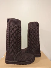 Ugg Australia  Women's  Classic Cardi Cabled Knit  Boots Size 8 NIB