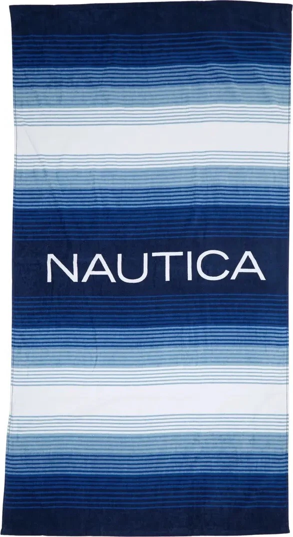 Authentic 100 Cotton Nautica Beach Towel 35x66 New Waterfall