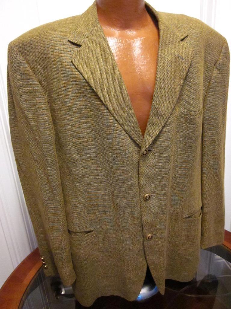 Versace Classic V2 Light Tan 3 Button Dress Blazer Coat Versace Classic V2 Light Tan 3 Button Dress Blazer Coat