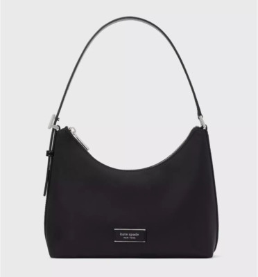 Kate Spade Sam Icon Small Nylon Shoulder Bag Purse ~ Black