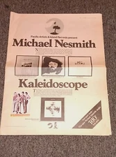 The Monkees Michael Nesmith Kaleidoscope 1977 rare full size promo ad Not Davy