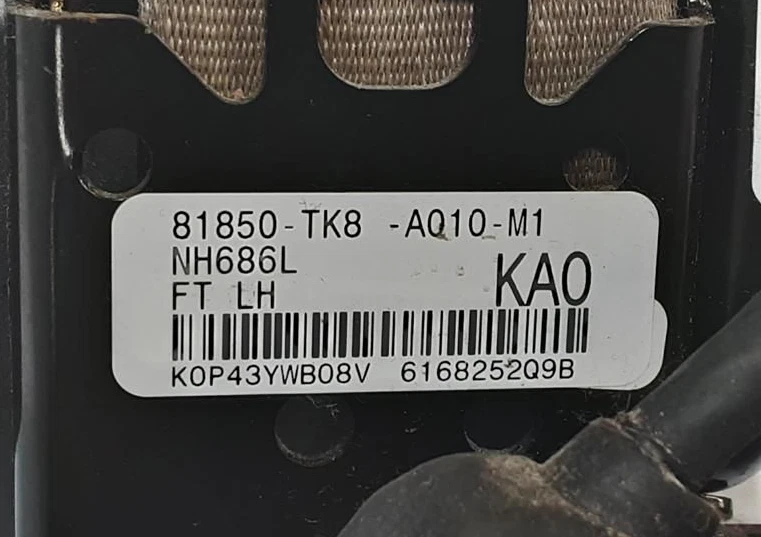 Cinturón de seguridad delantero izquierdo Honda Odyssey 2011-2017 retractor gris Foto 2 de 3