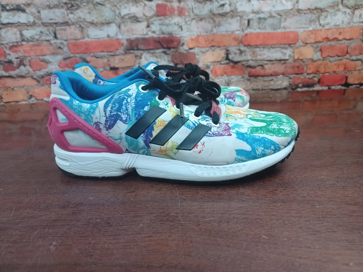 Masaccio Grafiek Slecht 2016 Adidas ZX Flux Women's 5 .5 Torsion Sneakers Shoes Colorful wild  Animals | eBay