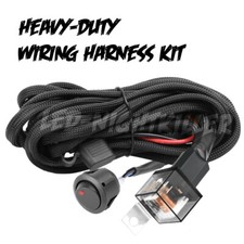 Led Light Bar Heavy Duty Wiring Harness Kit Rock Switch 12v Relay Fuse Truck Atv