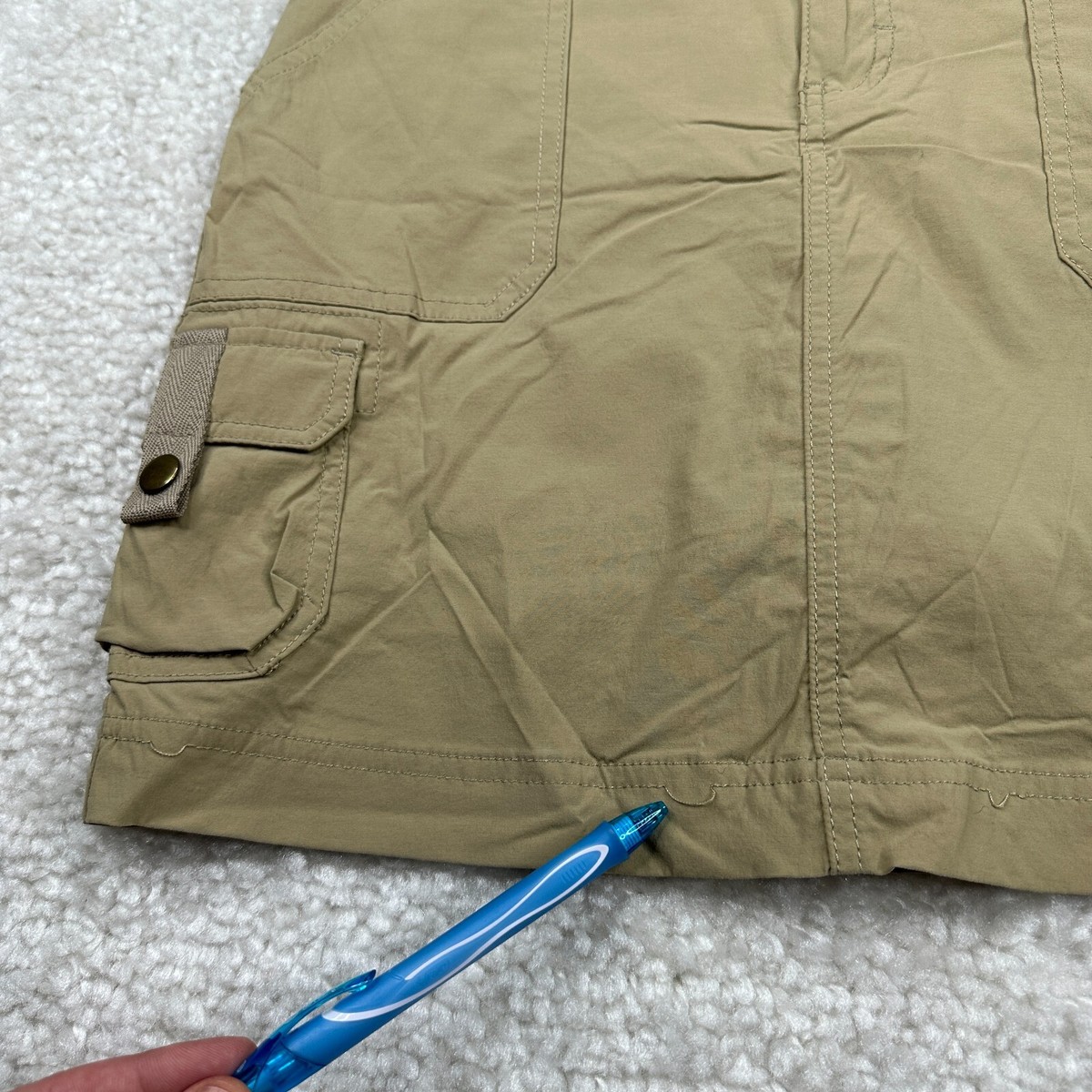 Marmot Skirt Womens 2 Khaki Beige Cargo Pockets Flat Front Marmot Skirt Womens 2 Khaki Beige Cargo Pockets Flat Front