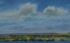 Watercolor of a River Landscape Scene by Ottawa Canadian Artist Ann Forman