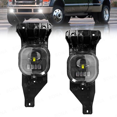 Pair For 2005-2007 Ford F-250 F-350 F-450 F-550 Super Duty LED Fog Lights Lamps