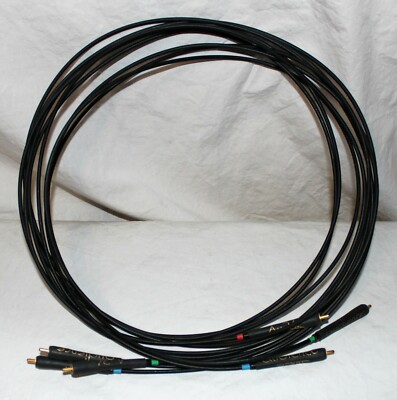 AUDIENCE AU24 INTERCONNECT CABLES, 3.0M, R.G.B. RCA'S, MINT shape 10' feet