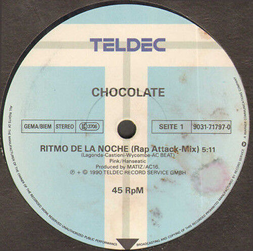 CHOCOLATE - Ritmo De La Noche (Remixes) - Teldec - 1990 - Germany - 9031-71797-0 - Foto 1 di 2