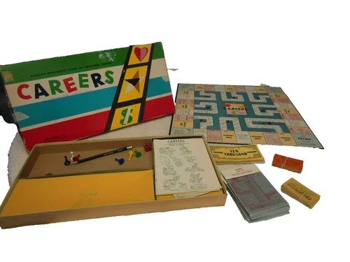 1958 PARKER BROTHERS CAREERS BOARD GAME ( complete) ^
