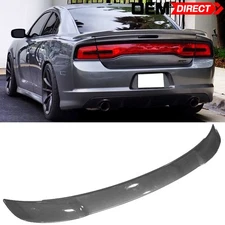 Fits 15-23 Dodge Charger SRT8 Flush Mount Trunk Spoiler Carbon Fiber Print ABS
