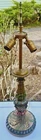 ARMOR BRONZE Art Nouveau Victorian Lamp Base 4 Slag Tiffany Style Glass Shade GC