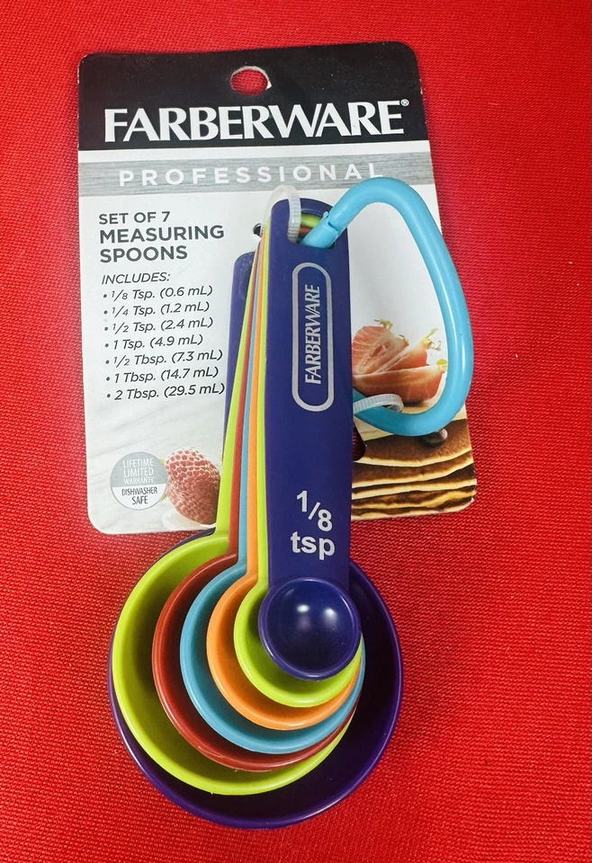 Farberware Plastic Professional 7 Piece Multi-Colored Measuring Spoon Set - Image 2 of 3
