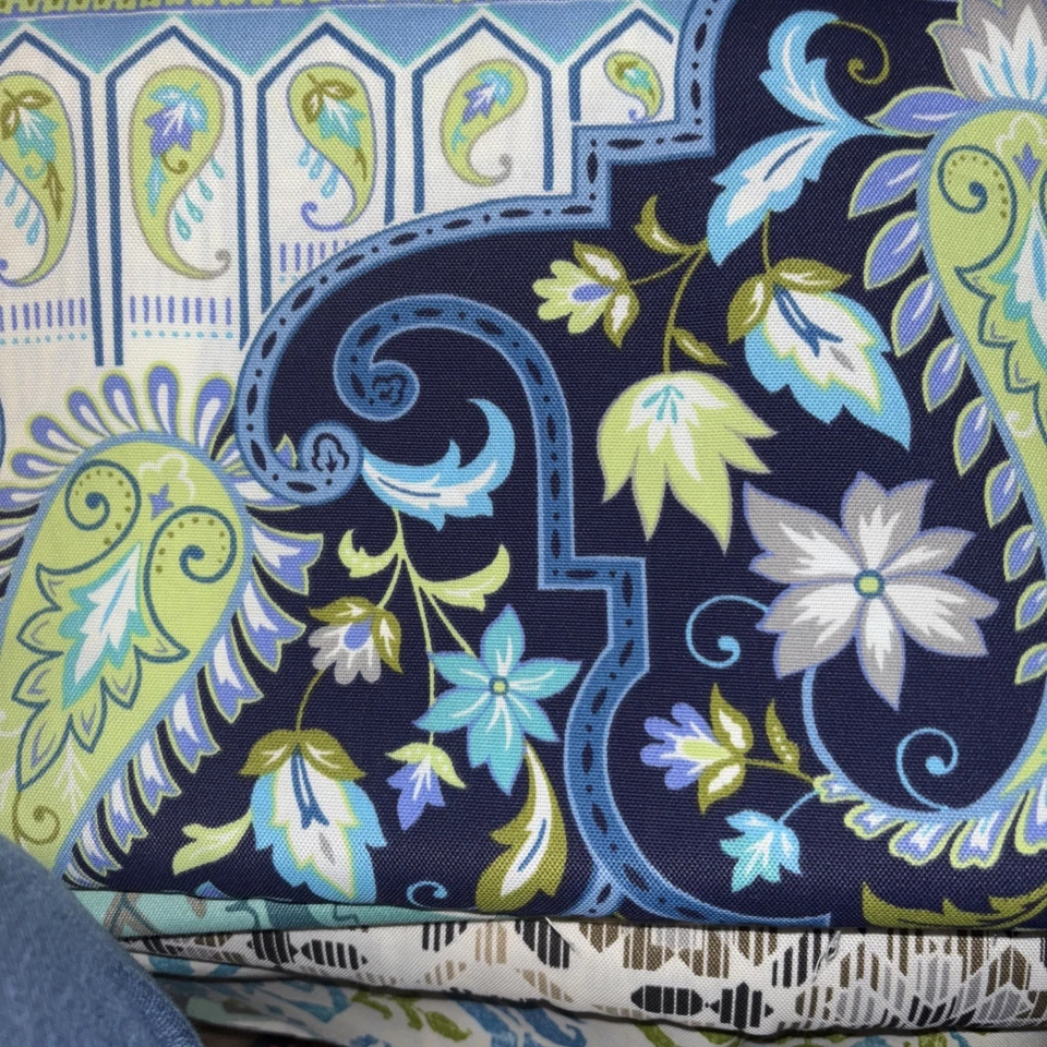 Richloom Solarium Paisley Blue Green Upholstery Each Panel Is 32”x 55” - Image 3 of 4